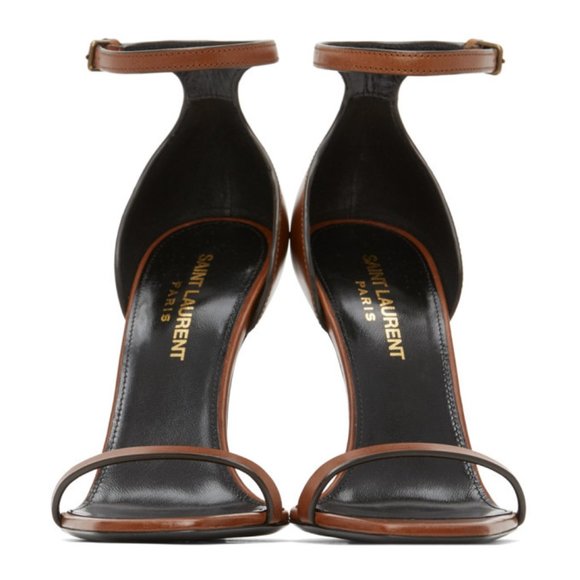 Saint Laurent (YSL) Brown Opyum Heeled Sandals - Picture 4 of 7
